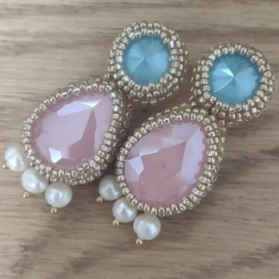 گوشواره دست ساز جواهری