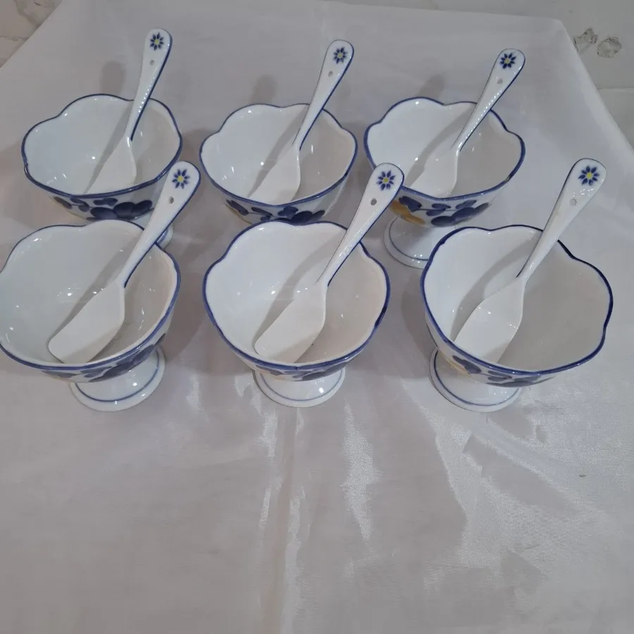 ظرف بستنی خوری گل پنبه ای