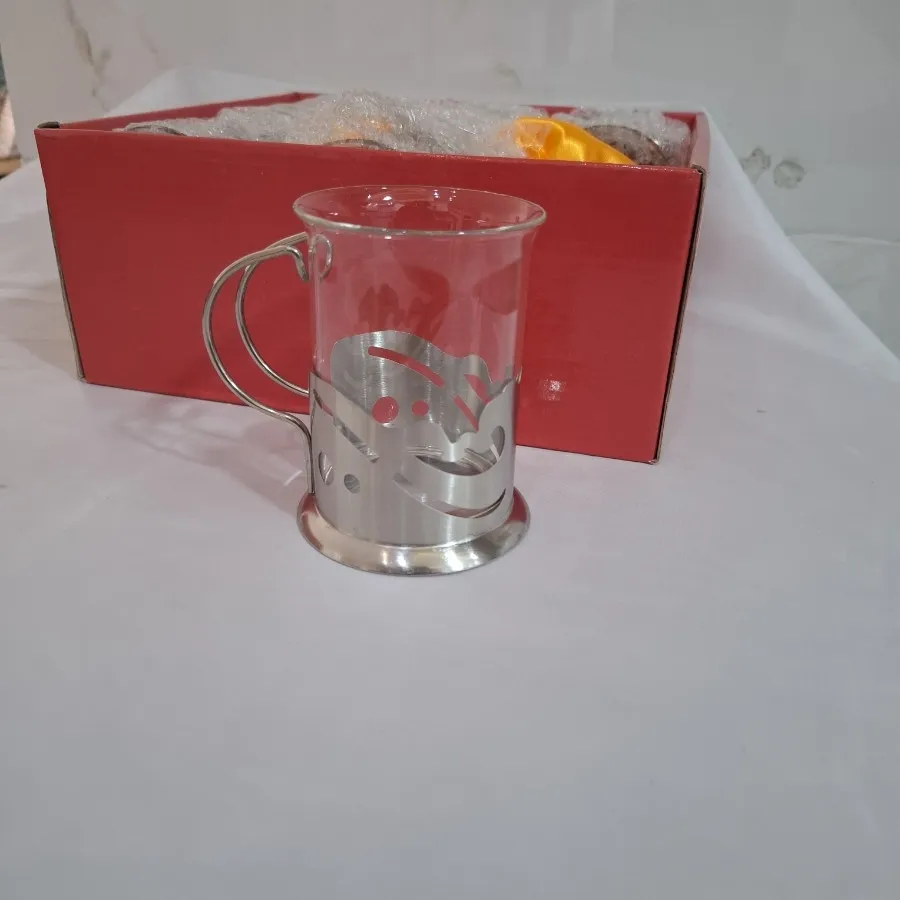 ماگ قهوه شیشه ای دسته دار