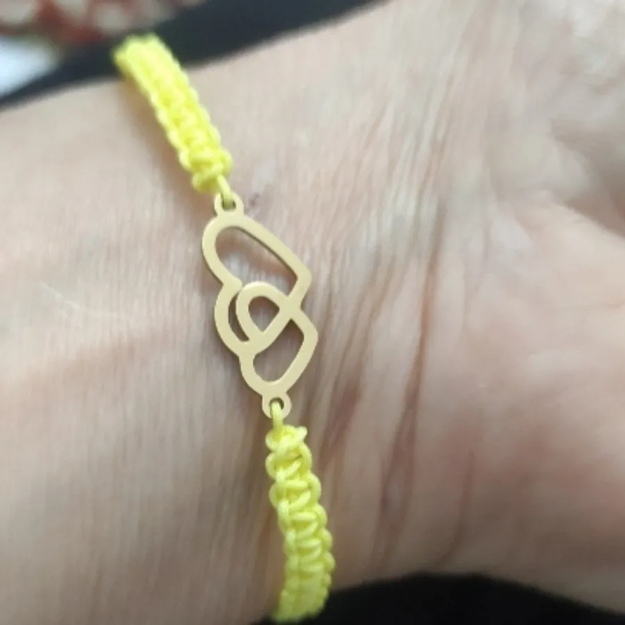 دستبند قلب،استیل کپی طلا