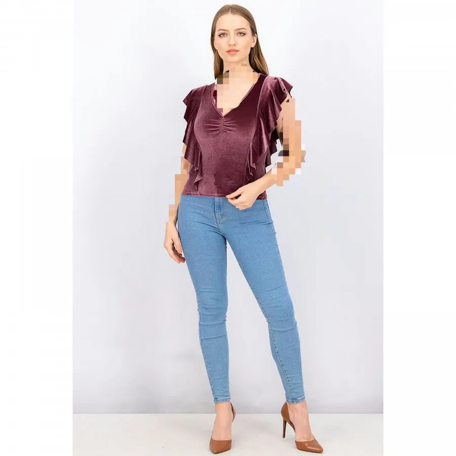 شومیزتاپ مخملstradivariu