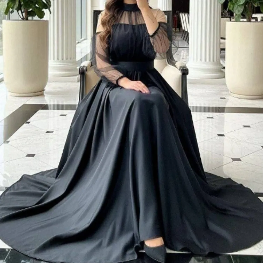 پیراهن ماکسی مجلسی مشکی