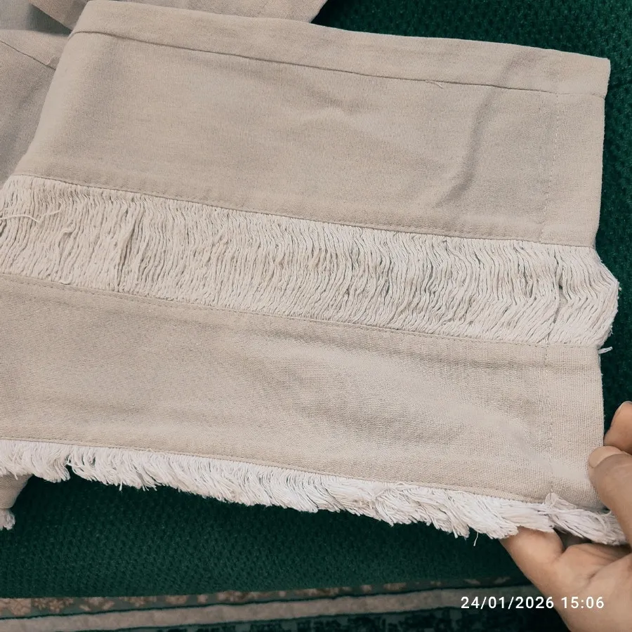 شلوارلینن ریش ریش