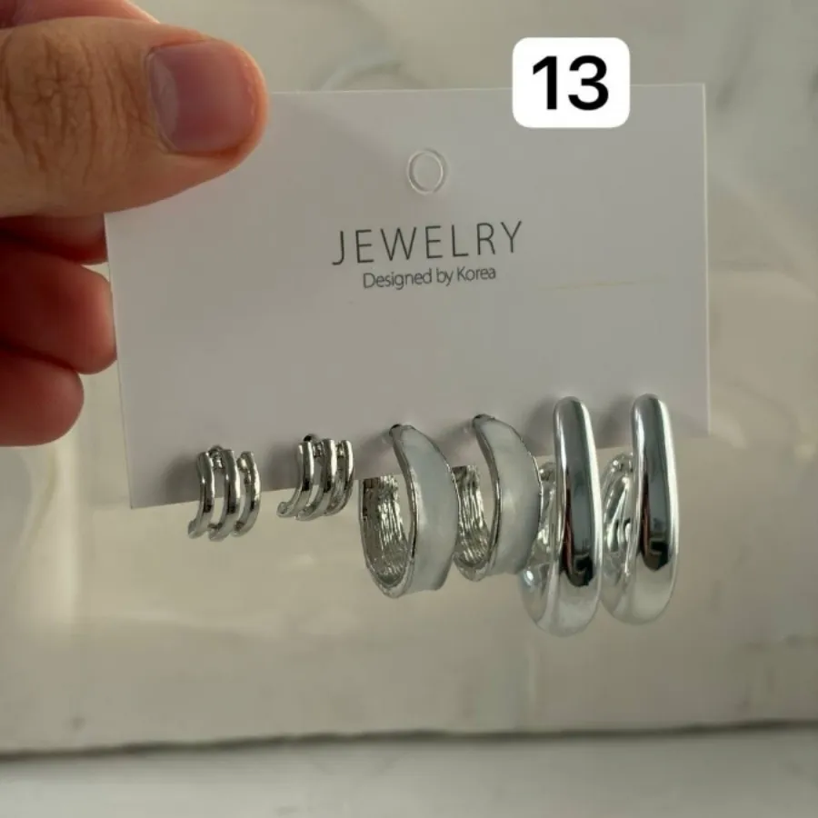 پک گوشواره سه تایی سیلور1