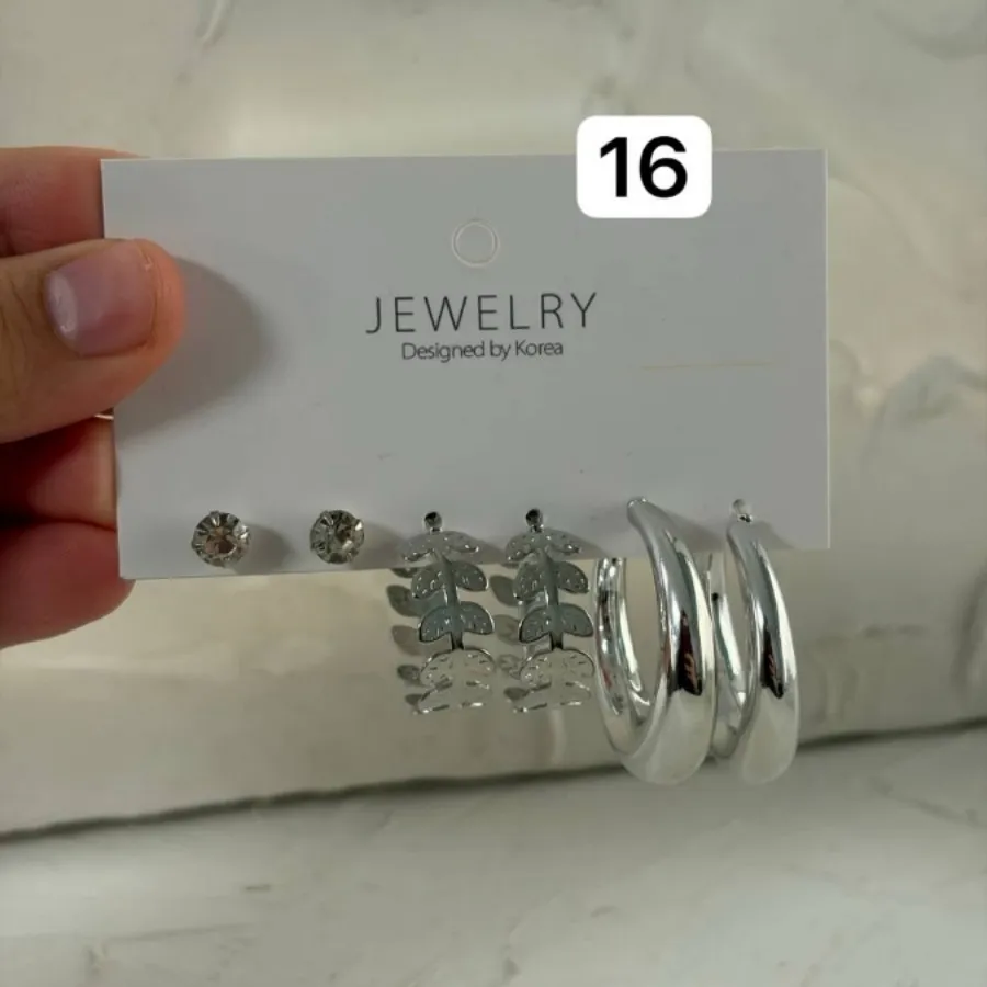 پک گوشواره سه تایی سیلور1