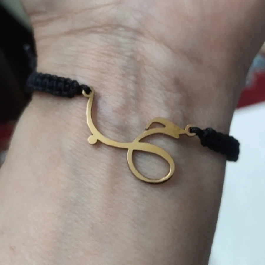 دستبند«حب»استیل کپی طلا