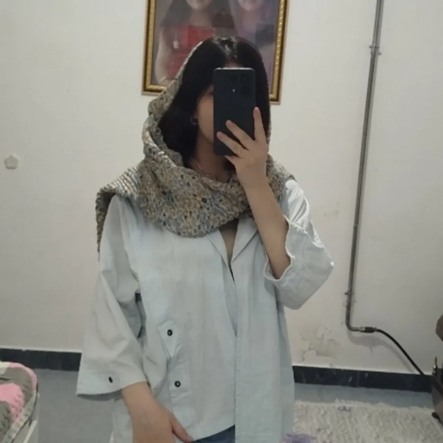 مانتو آبی کمرنگ