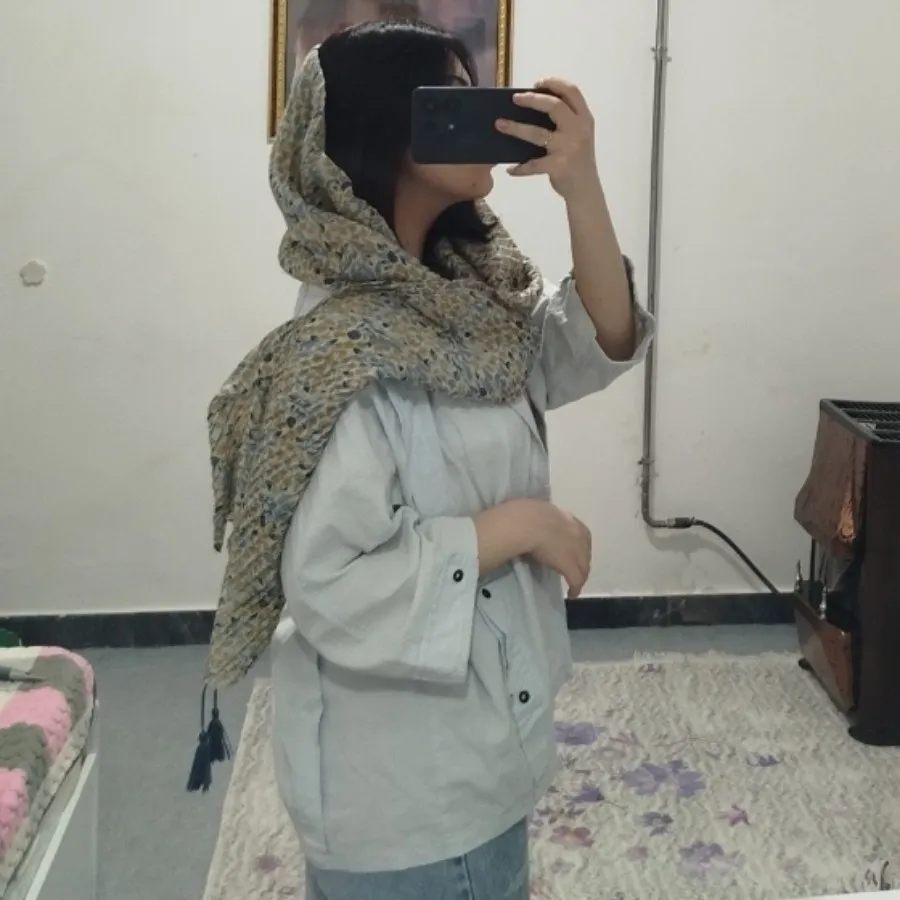 مانتو آبی کمرنگ