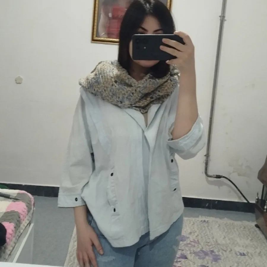 مانتو آبی کمرنگ