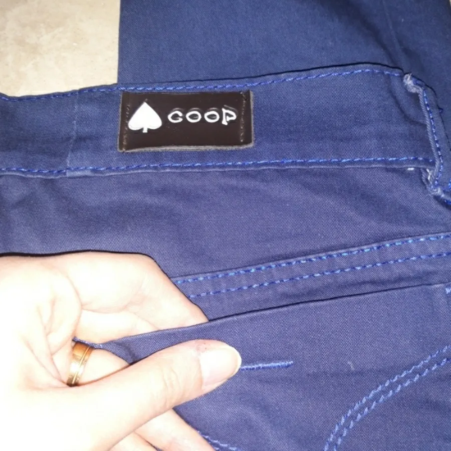 شلوار کتان آبی کاربنی