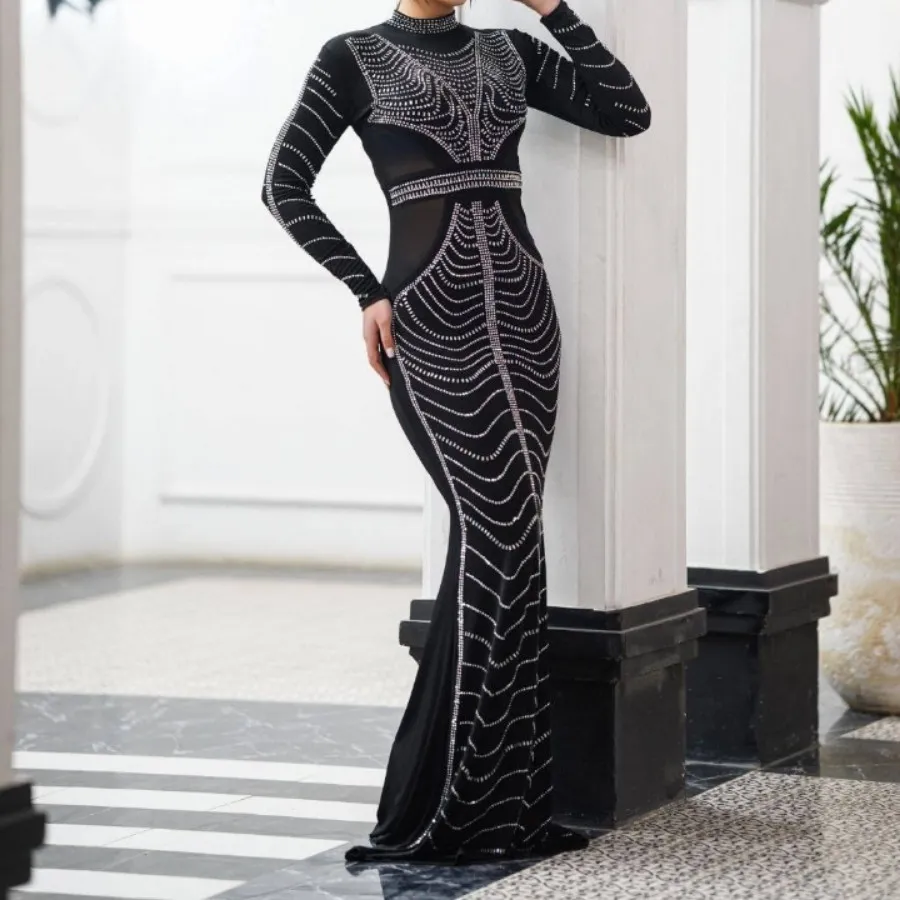 پیراهن ماکسی نگینی