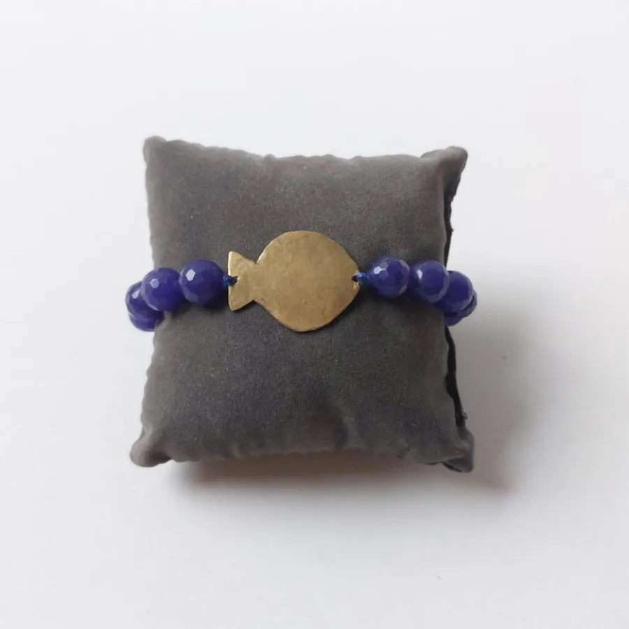 دستبند لاجوردی ماهی