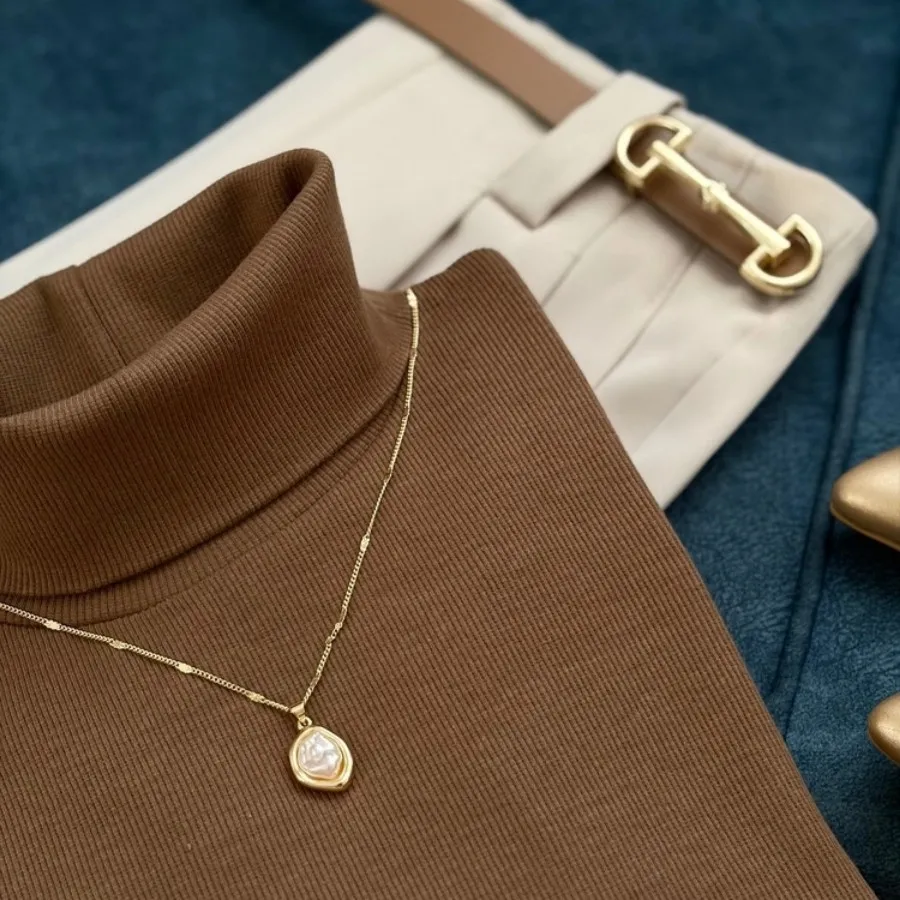 بلوز یقه اسکی موکا ویولت