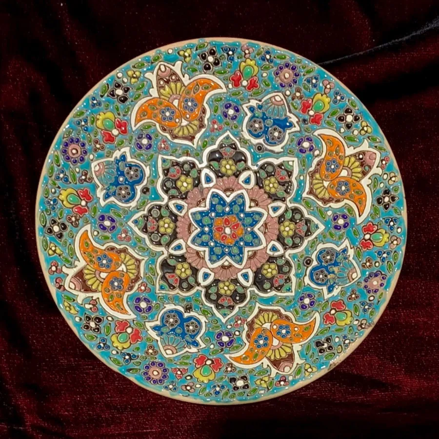 ظرف سفالی میناکاری