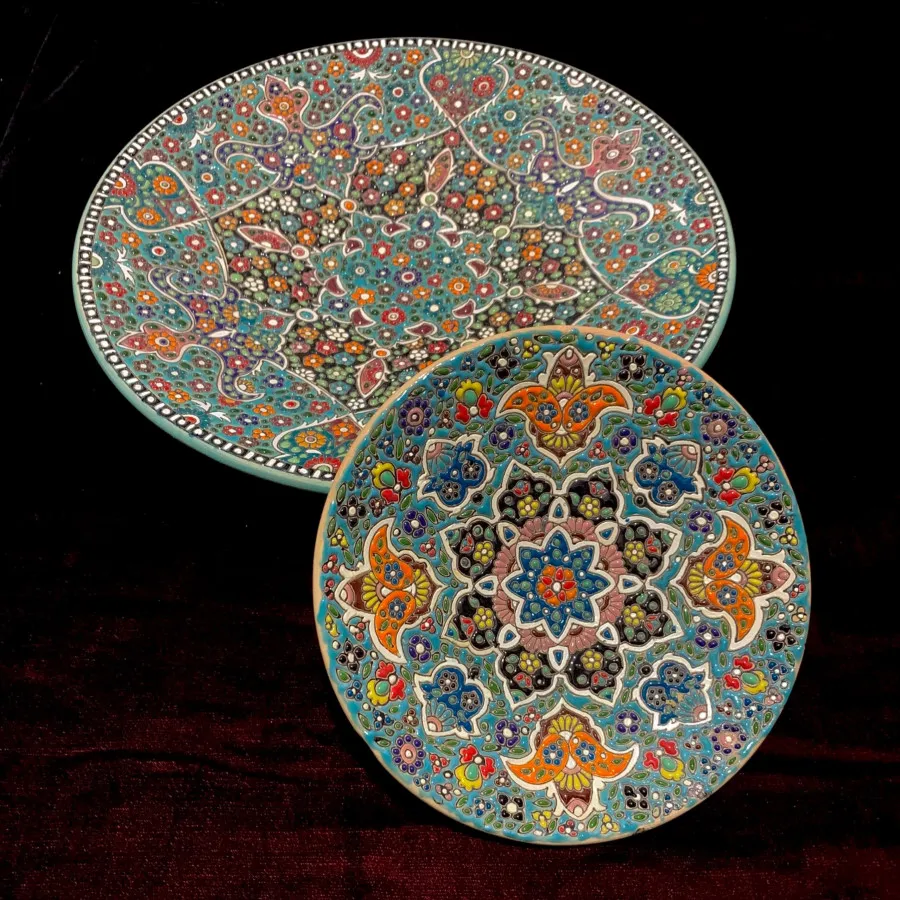 ظرف سفالی میناکاری