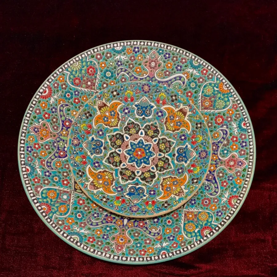 ظرف سفالی میناکاری