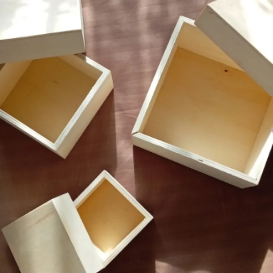 ست سه تکه جعبه چوبی