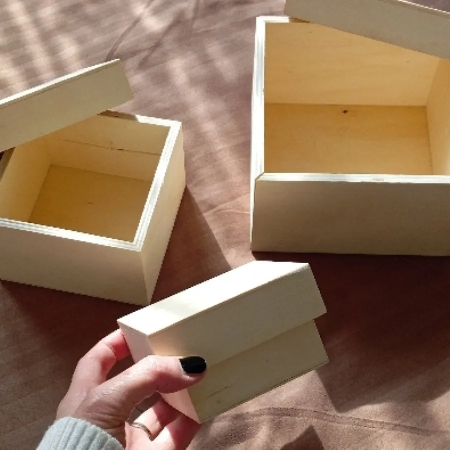 ست سه تکه جعبه چوبی