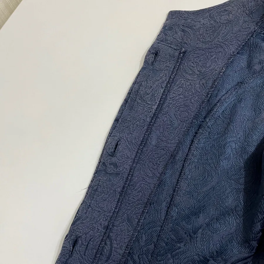 مانتو ژاکارد سورمه ای