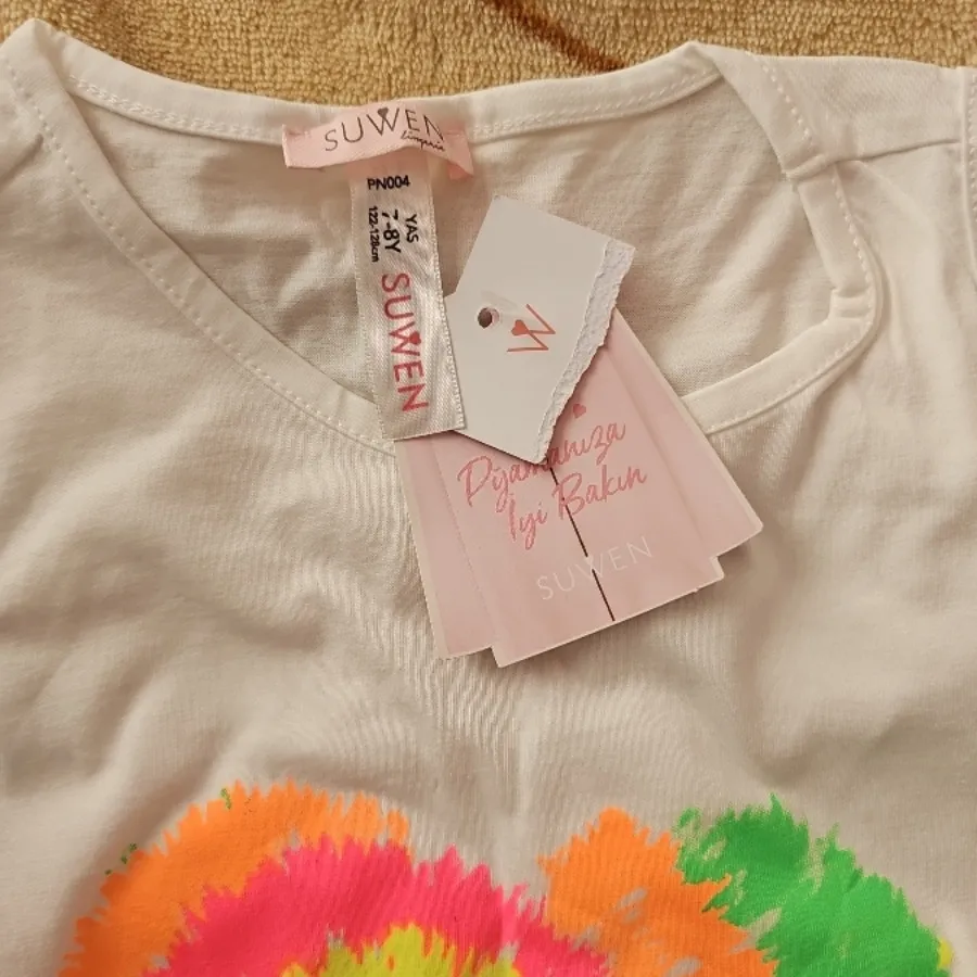 تاپ و شلوارک ست دخترانه