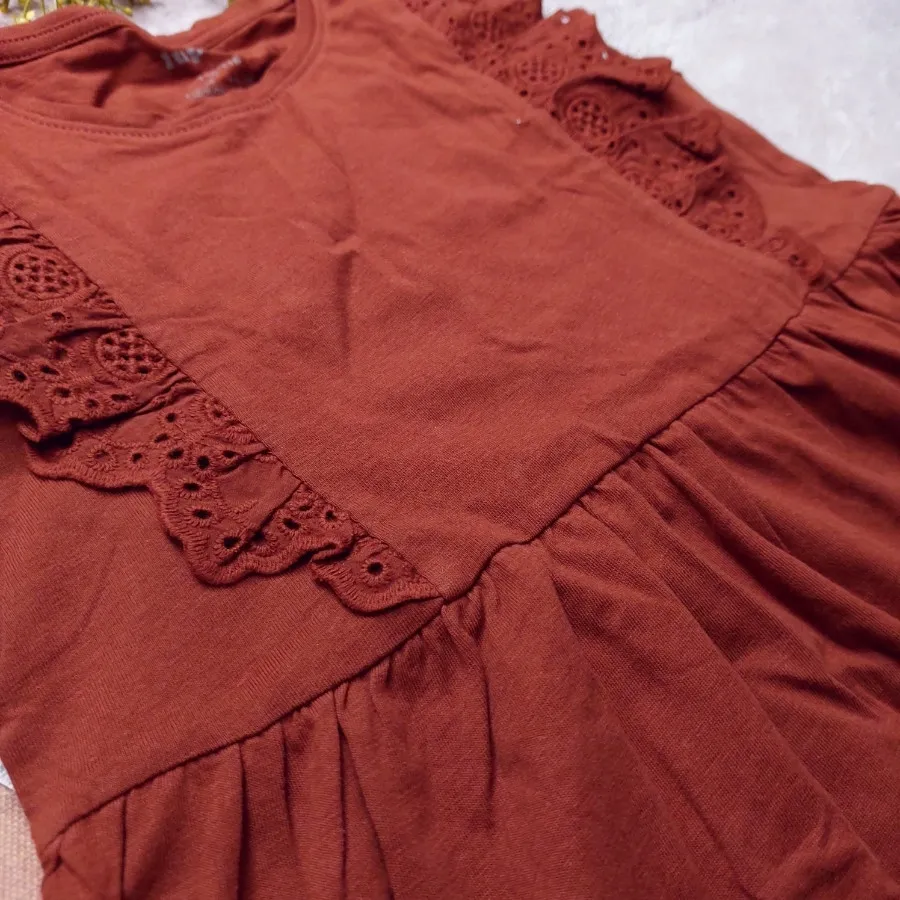 پیراهن قهوه ای دخترانه