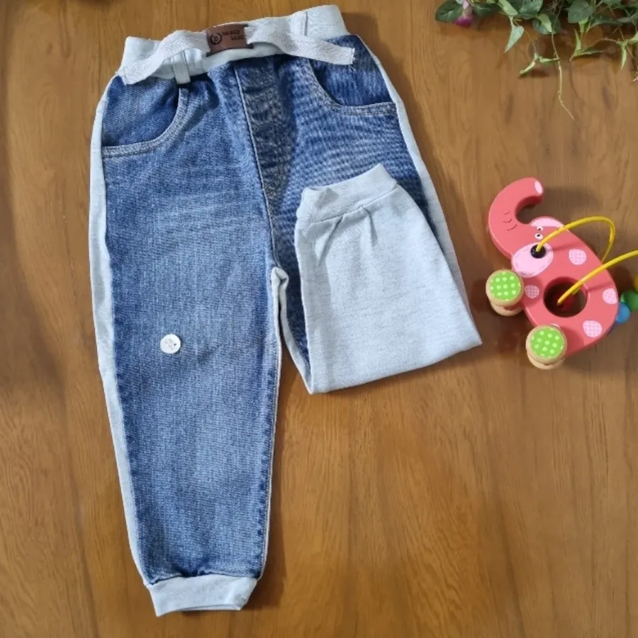 شلوار جین و پارچه نوزادی