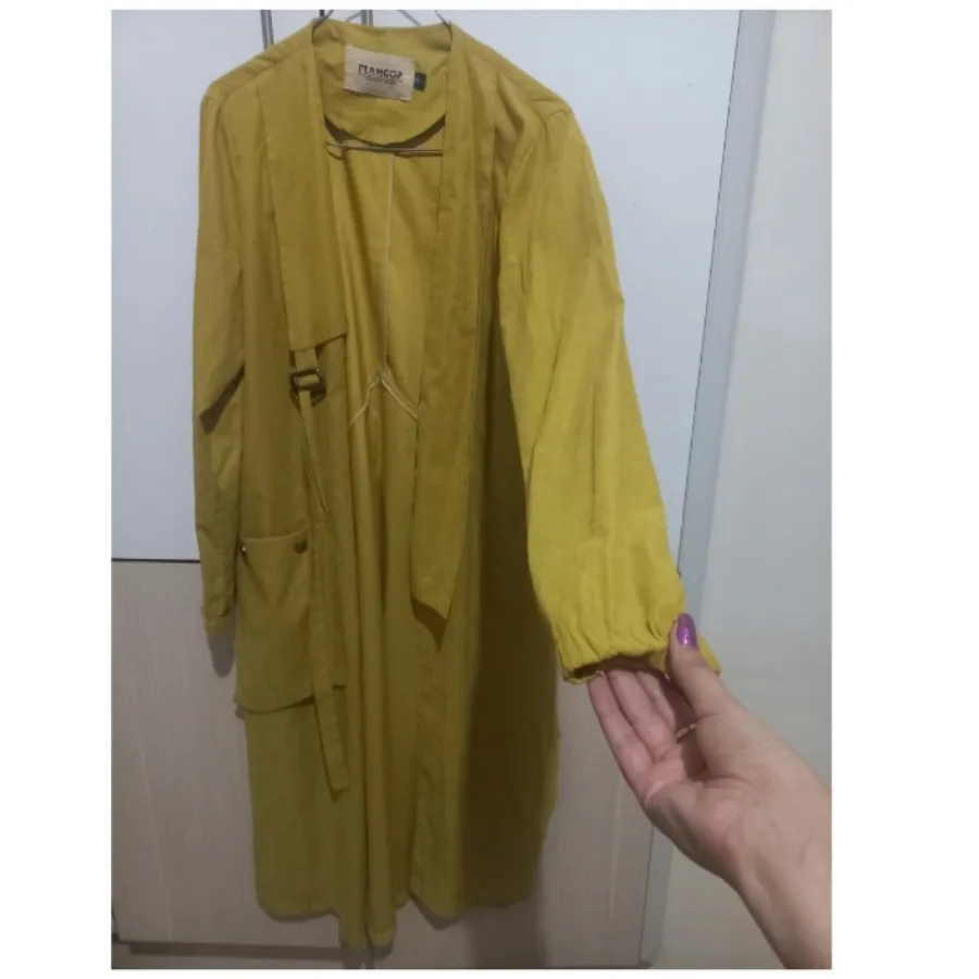 مانتو بارونی خردلی بلند