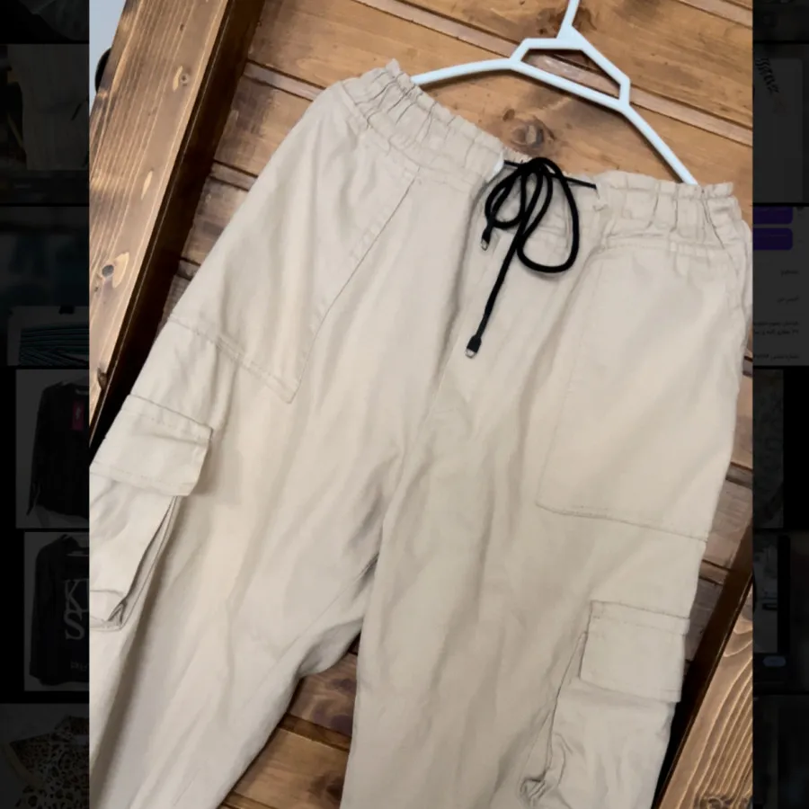 شلوار کتان کارگو