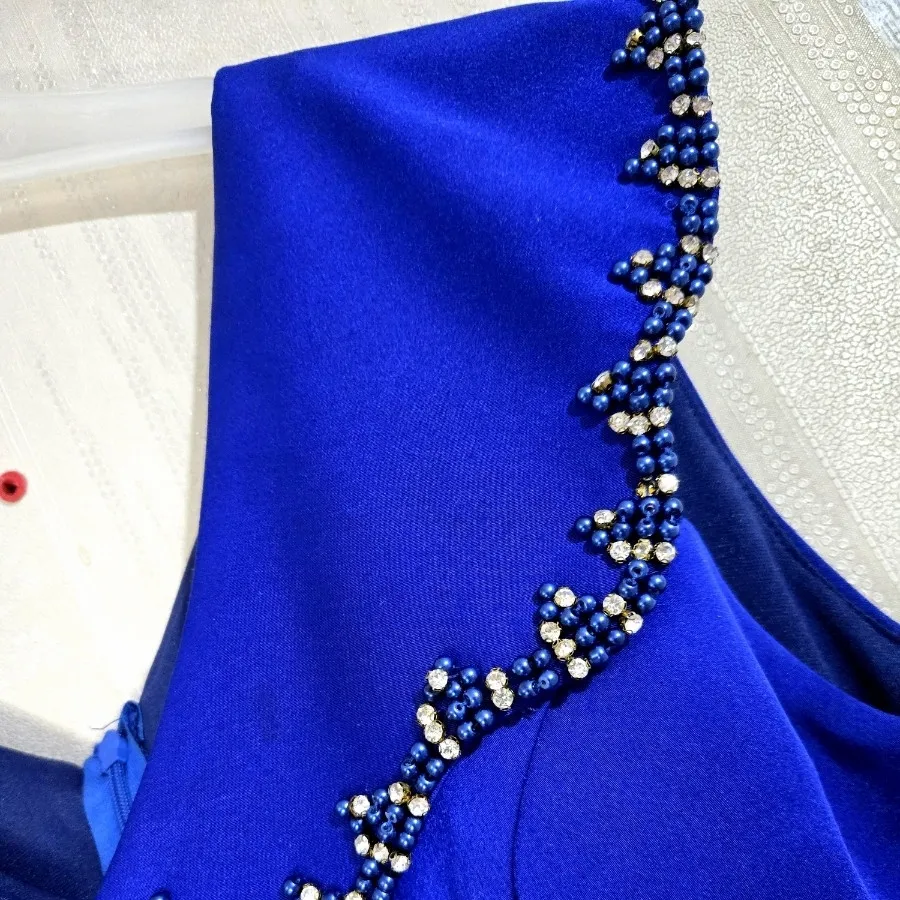 لباس مجلسی آبی کوتاه 44