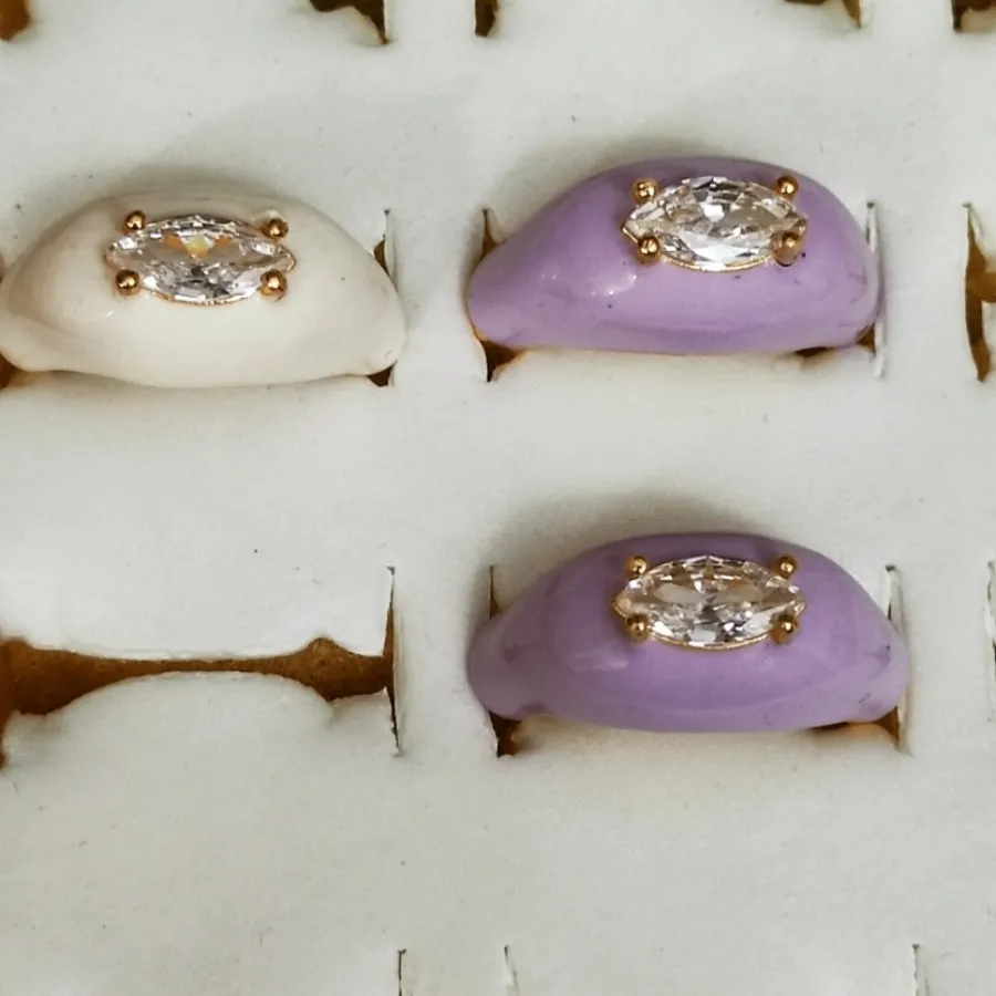 انگشترمینا کاری نگین دار