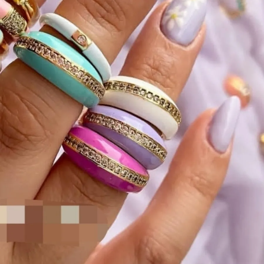 انگشتر میناکاری پرنگین