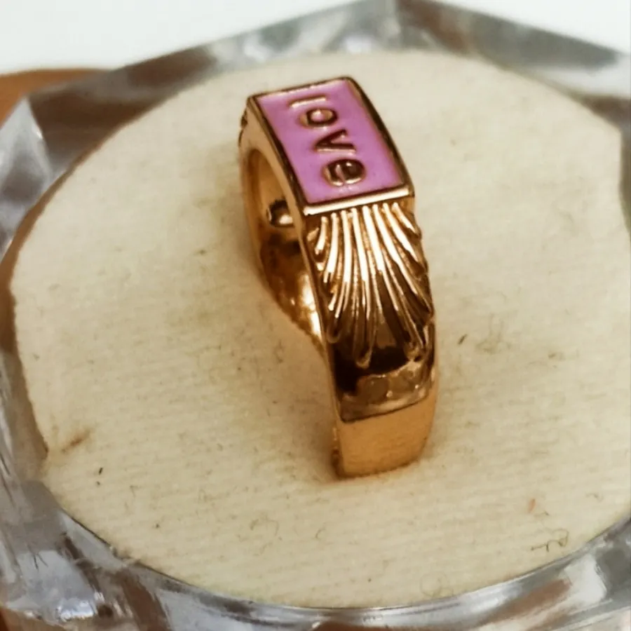 انگشتر مینا کاریLove