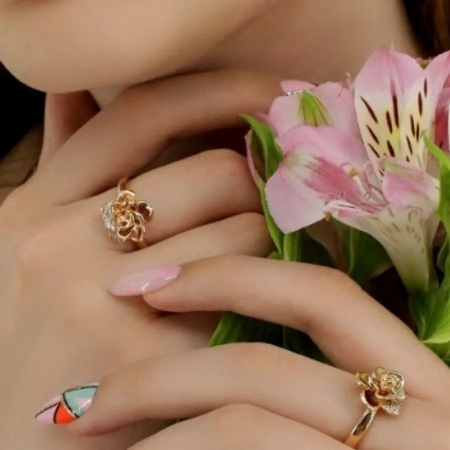 انگشتر ژوپینگ گل رز