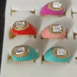 انگشتر میناکاری پرنگین