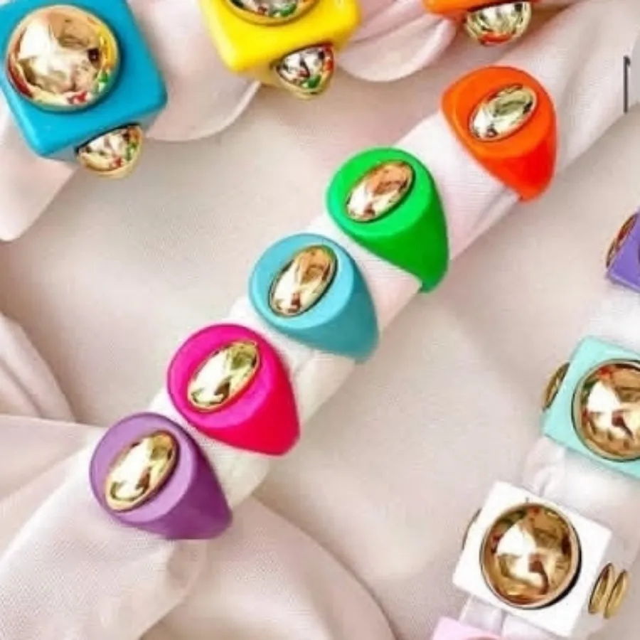 انگشتر فلزی رنگی فری سایز