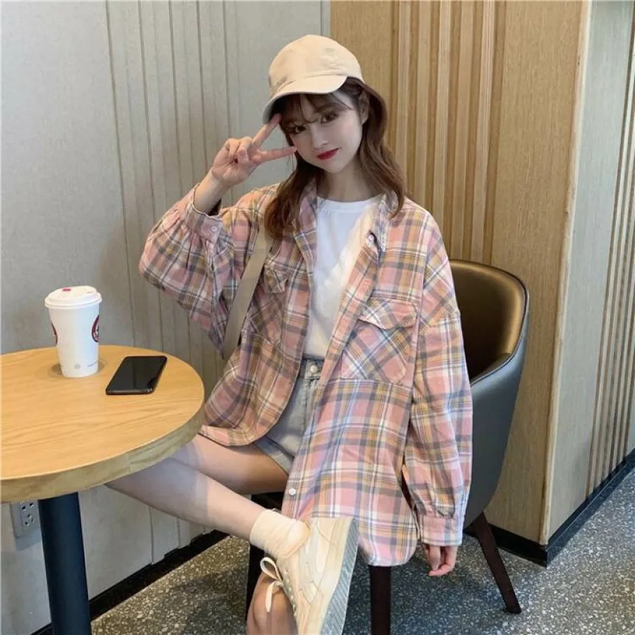 شومیز چهارخونه Shein