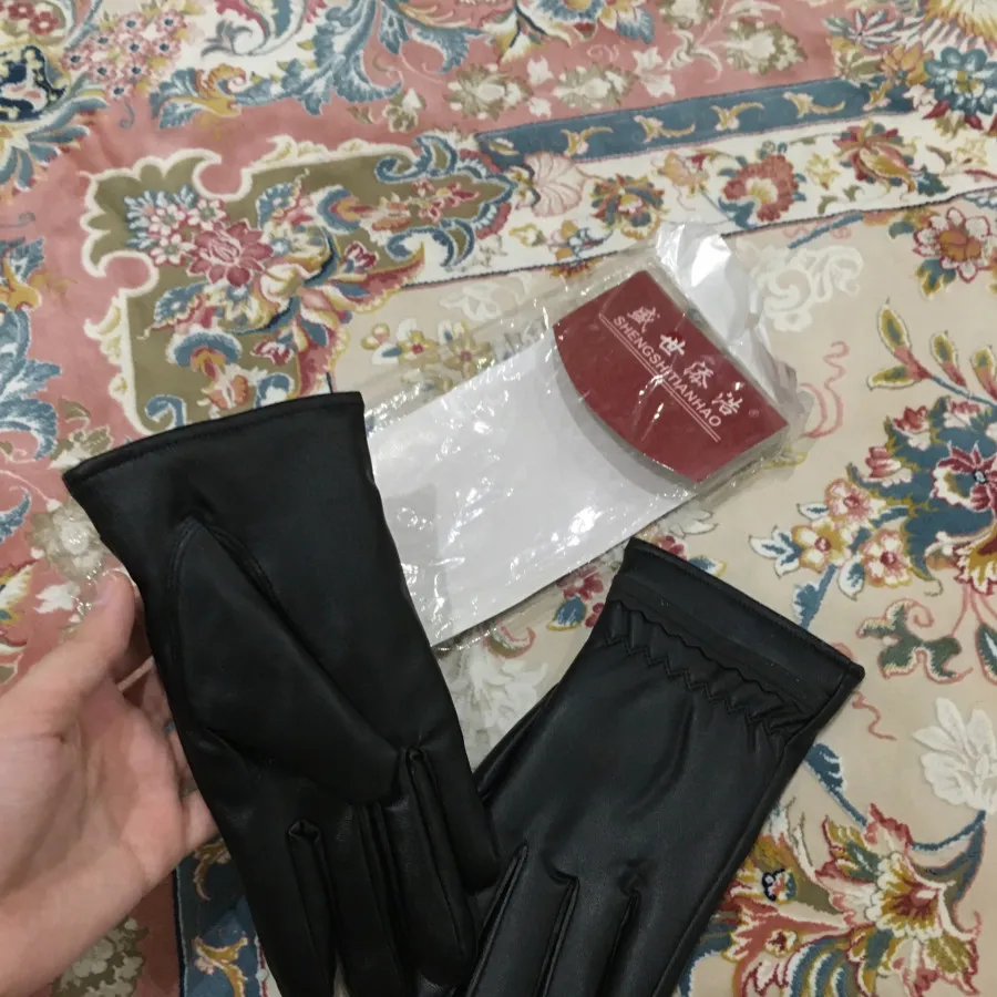 دستکش زنانه مشکی چینی