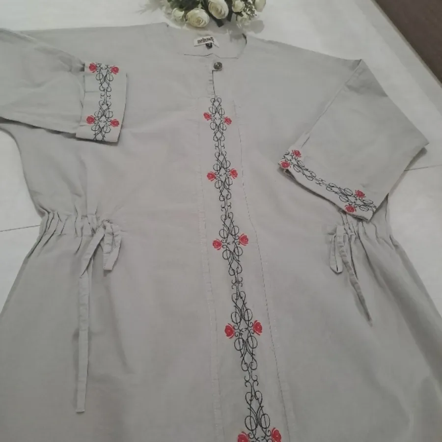 شومیز مانتویی کتان نخ