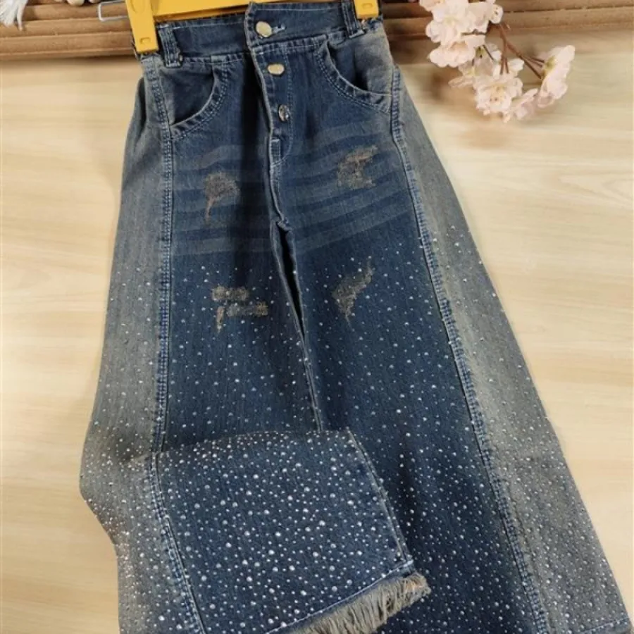 شلوار شافل فول نگینی دمپا