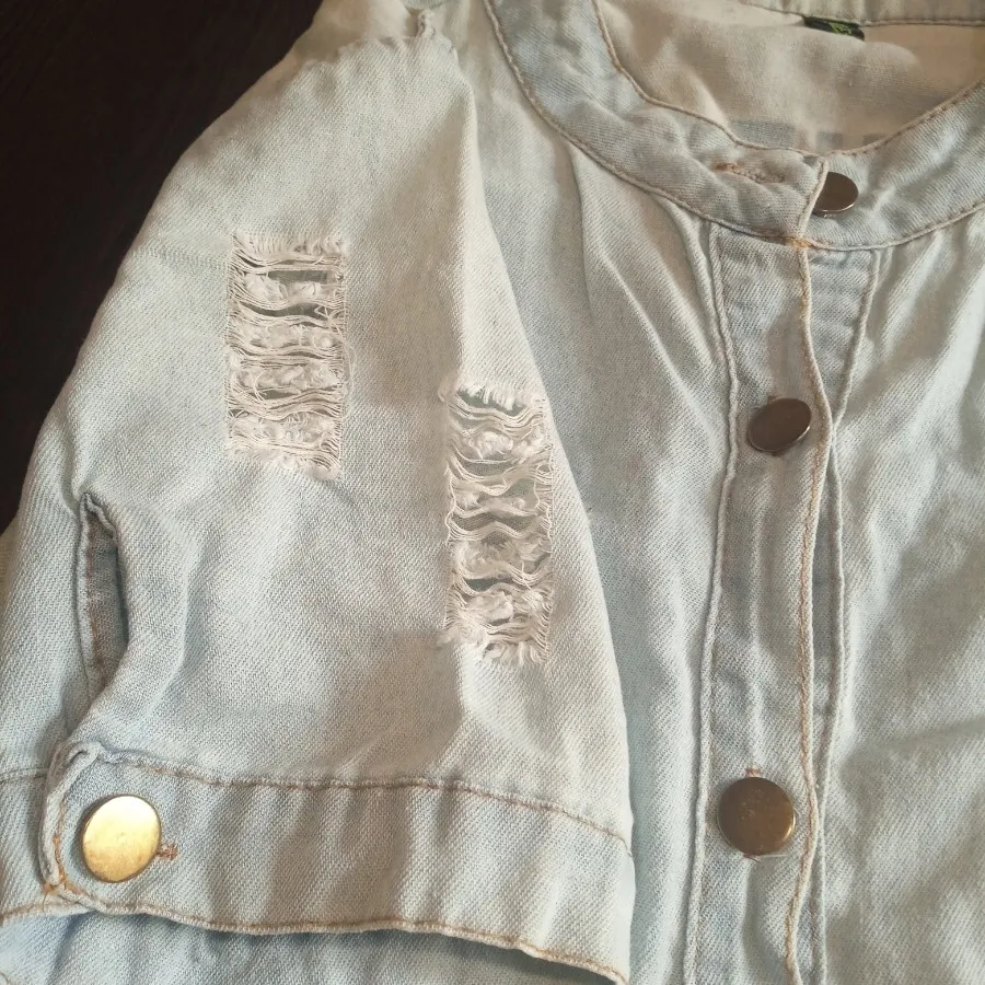 مانتو جین زاپ دار