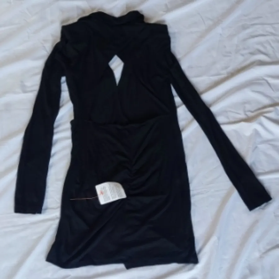 مینی ویسکوز پشت باز مشکی