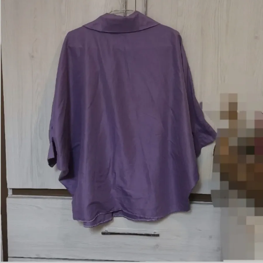 مانتو شومیزی مخملی بنفش