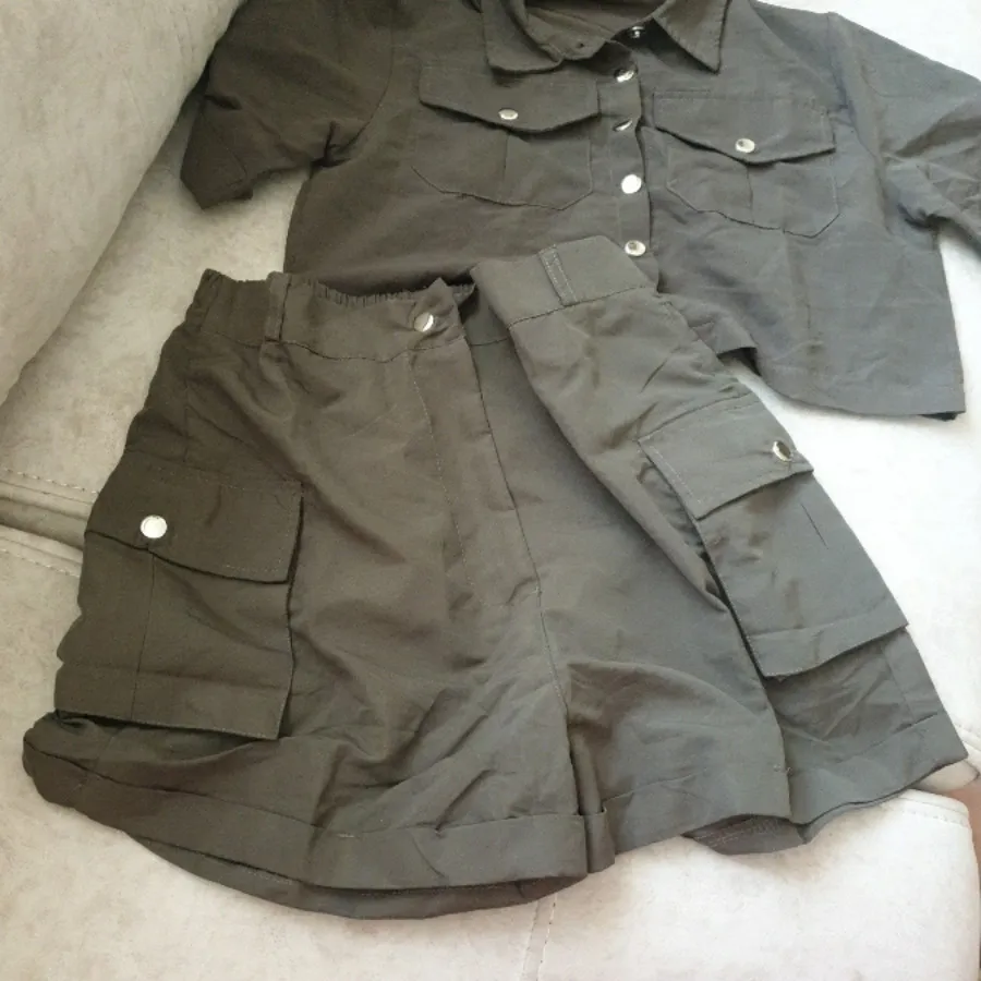 ست نیمتنه شلوارک کارگو