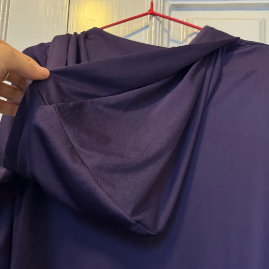 مانتو کلاهدار بنفش