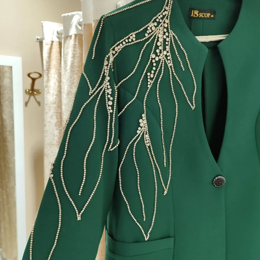 کت و دامن مجلسی سبز