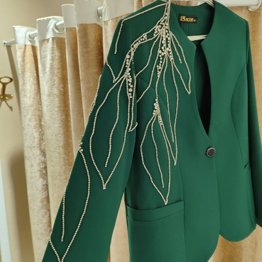 کت و دامن مجلسی سبز