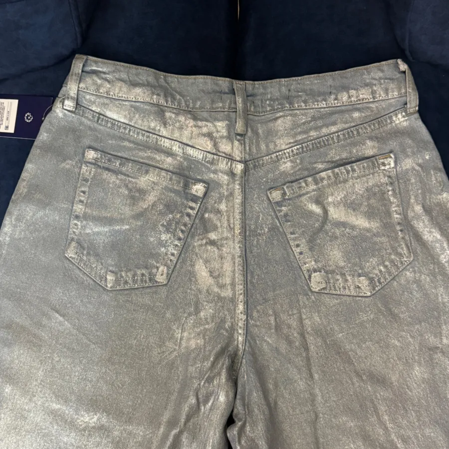 شلوار جین بگ نقره‌ای