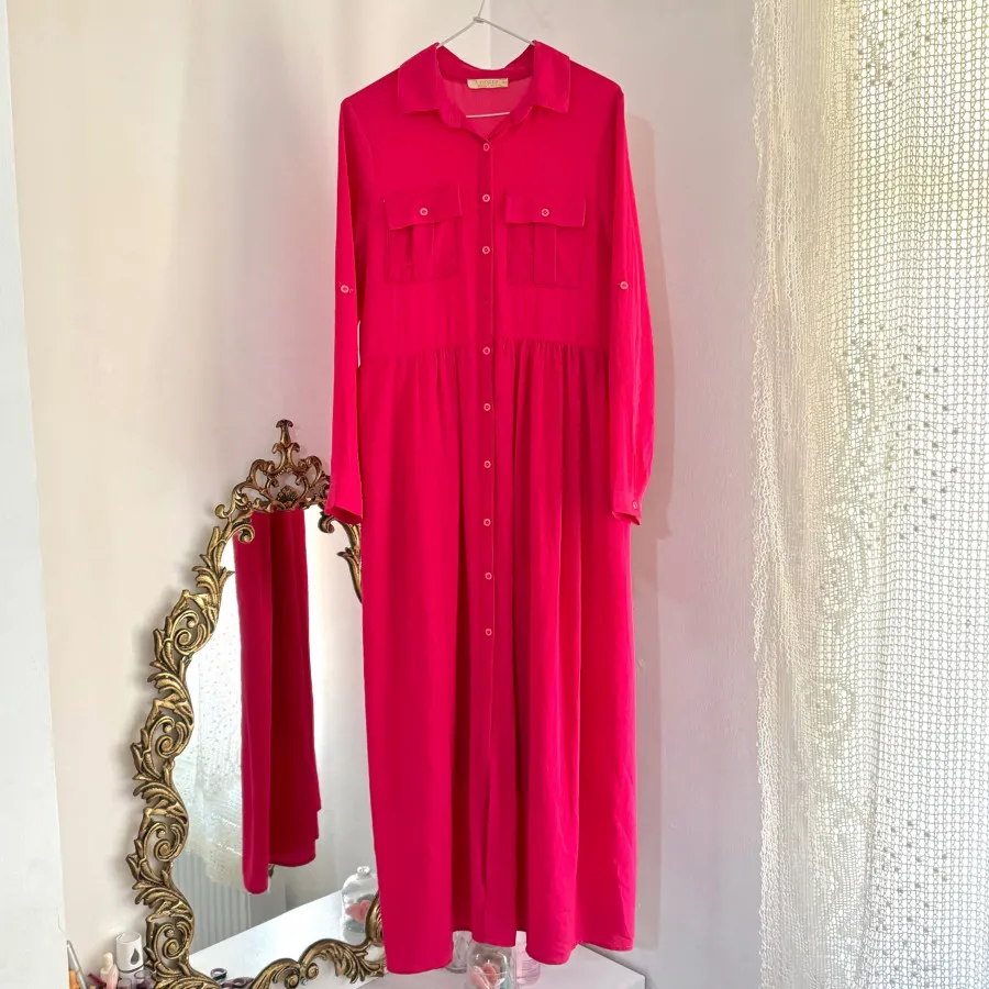 مانتو پیراهنی سرخابی