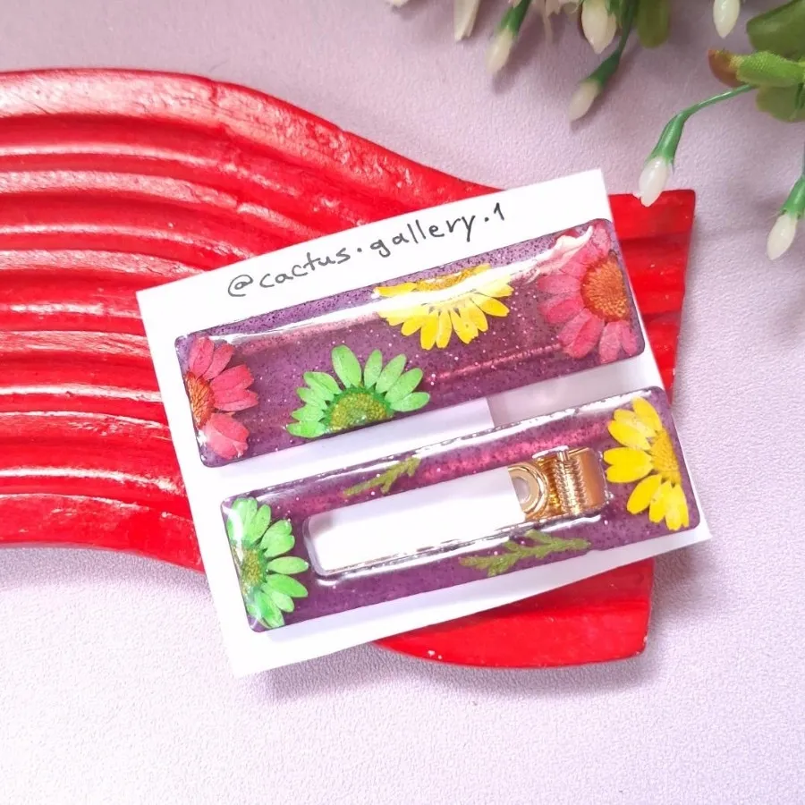 گیره رزینی بابونه رنگی