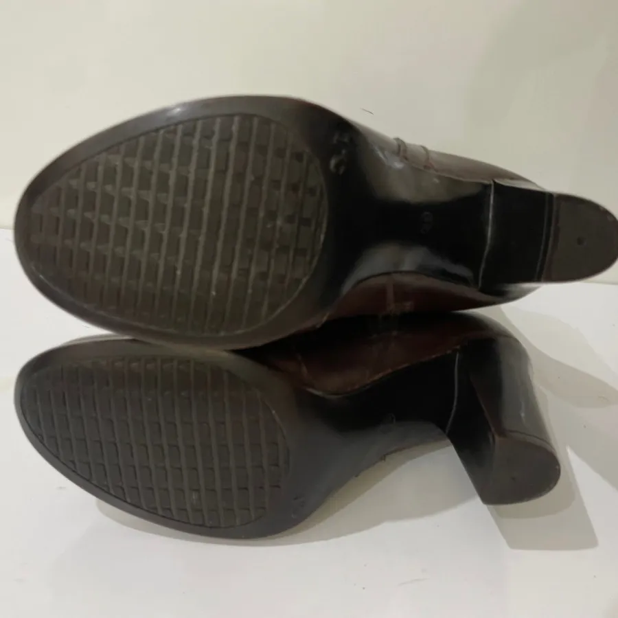 بوت چرم قهوه ای 38